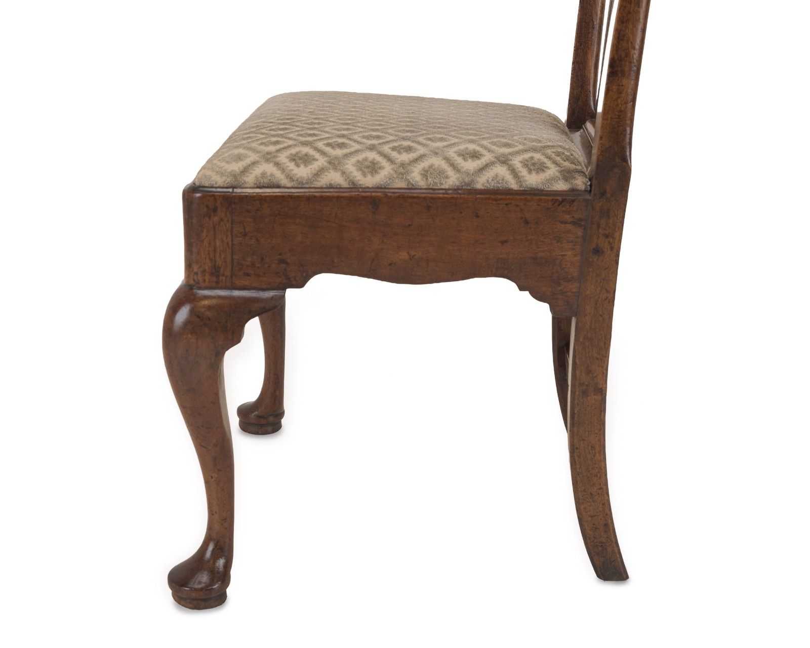 photo for sale Mid 18th Century English Walnut Side Chair With Pierced Splat Back, C.1740–1760