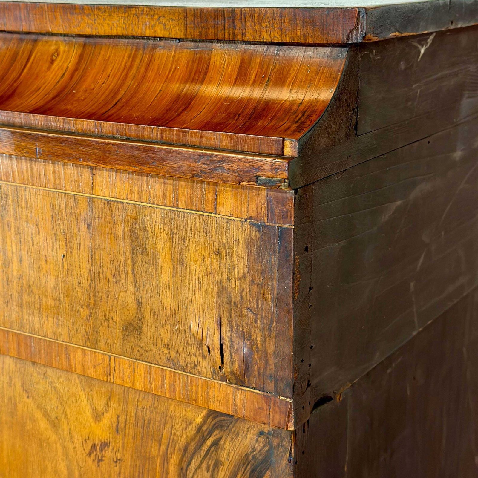 Antique Walnut Inlaid Pier Cabinet | Display Cabinet | Antique Cabinet | Antique Storage | Display Cabinet (M 6877) photo vinterior