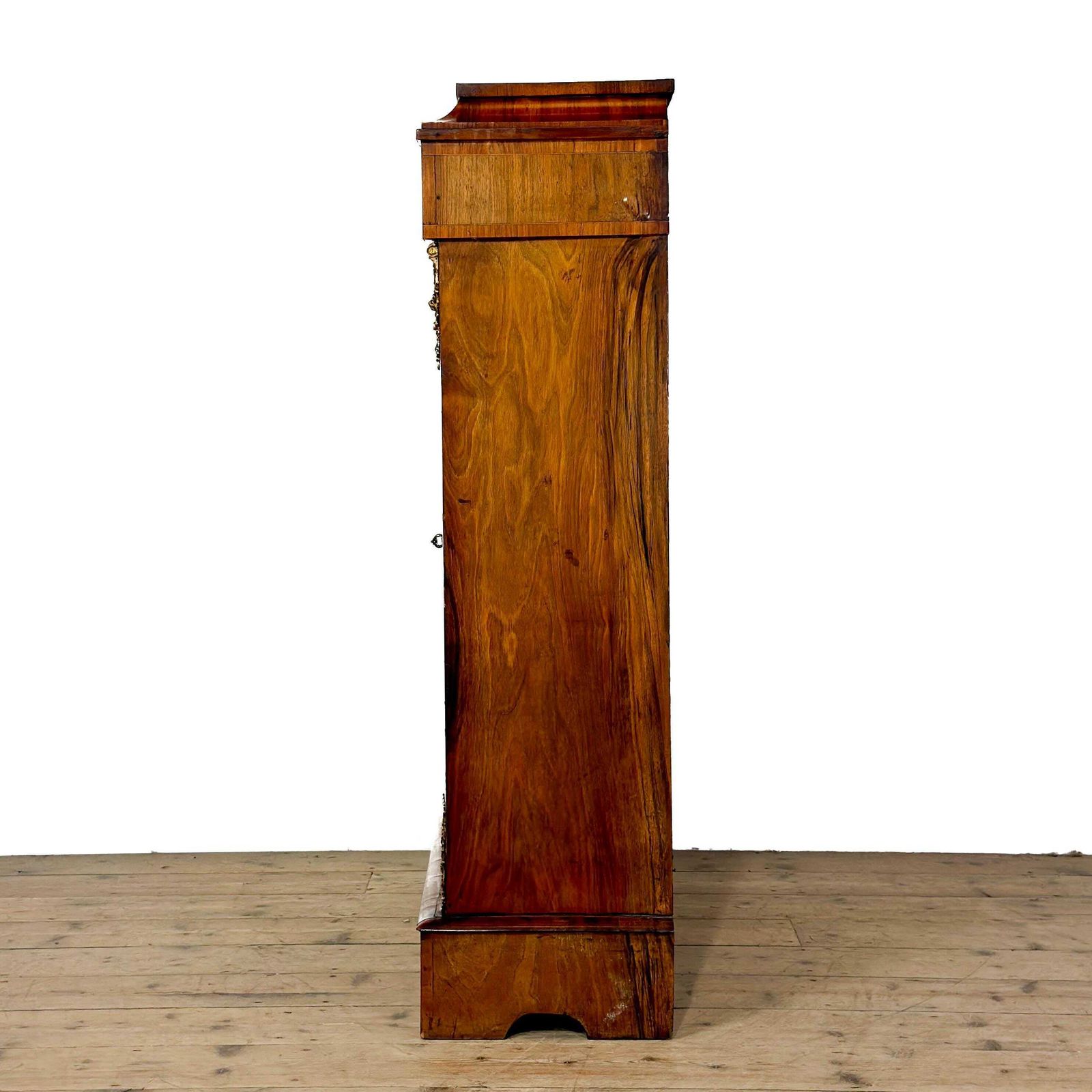 Antique Walnut Inlaid Pier Cabinet | Display Cabinet | Antique Cabinet | Antique Storage | Display Cabinet (M 6877) photo buy