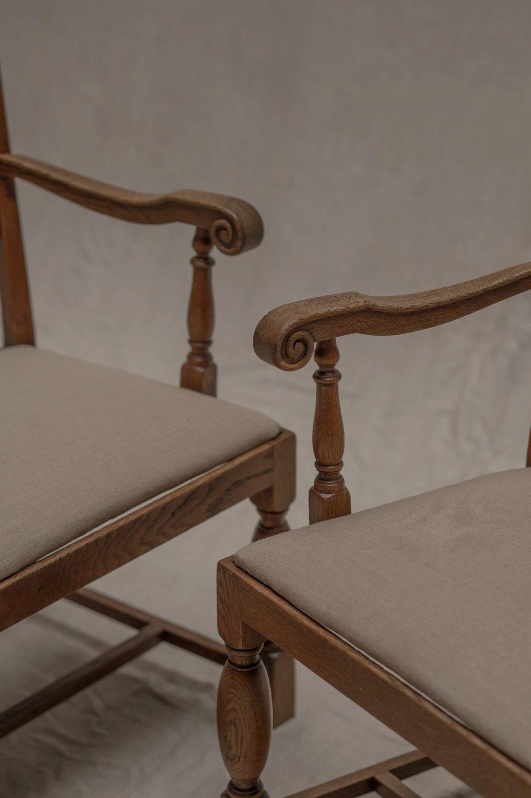 photo for sale Set Of Four French Mid Century Dining Chairs After Charles Dudouyt, 1950s