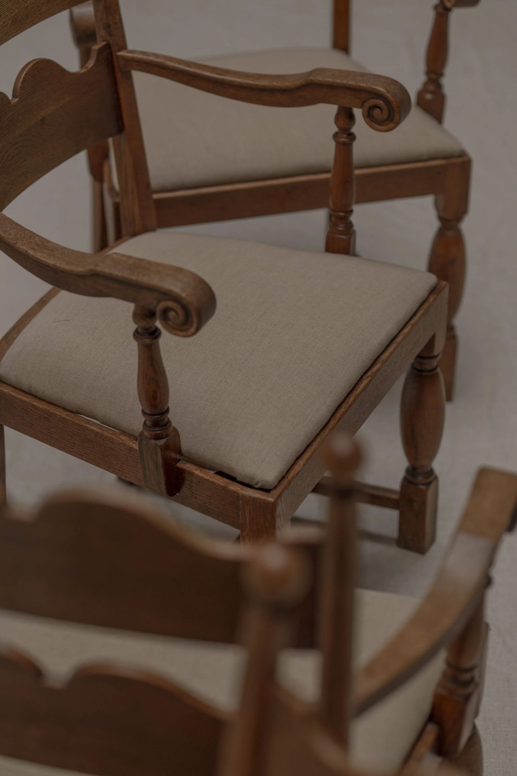 2150.0 Set Of Four French Mid Century Dining Chairs After Charles Dudouyt, 1950s photo