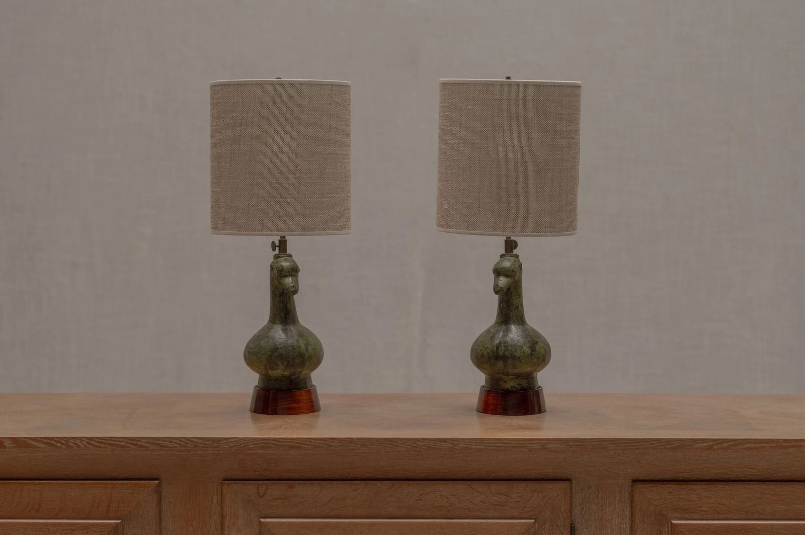 Pair Of French Mid Century Table Lamps, 1970s photo for sale