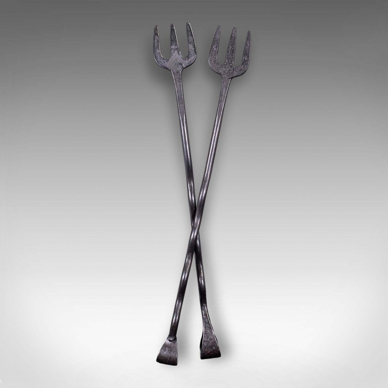 4 Antique Country House Inglenook Fire Tools, English, Companion Set, Victorian photo Home Fixtures