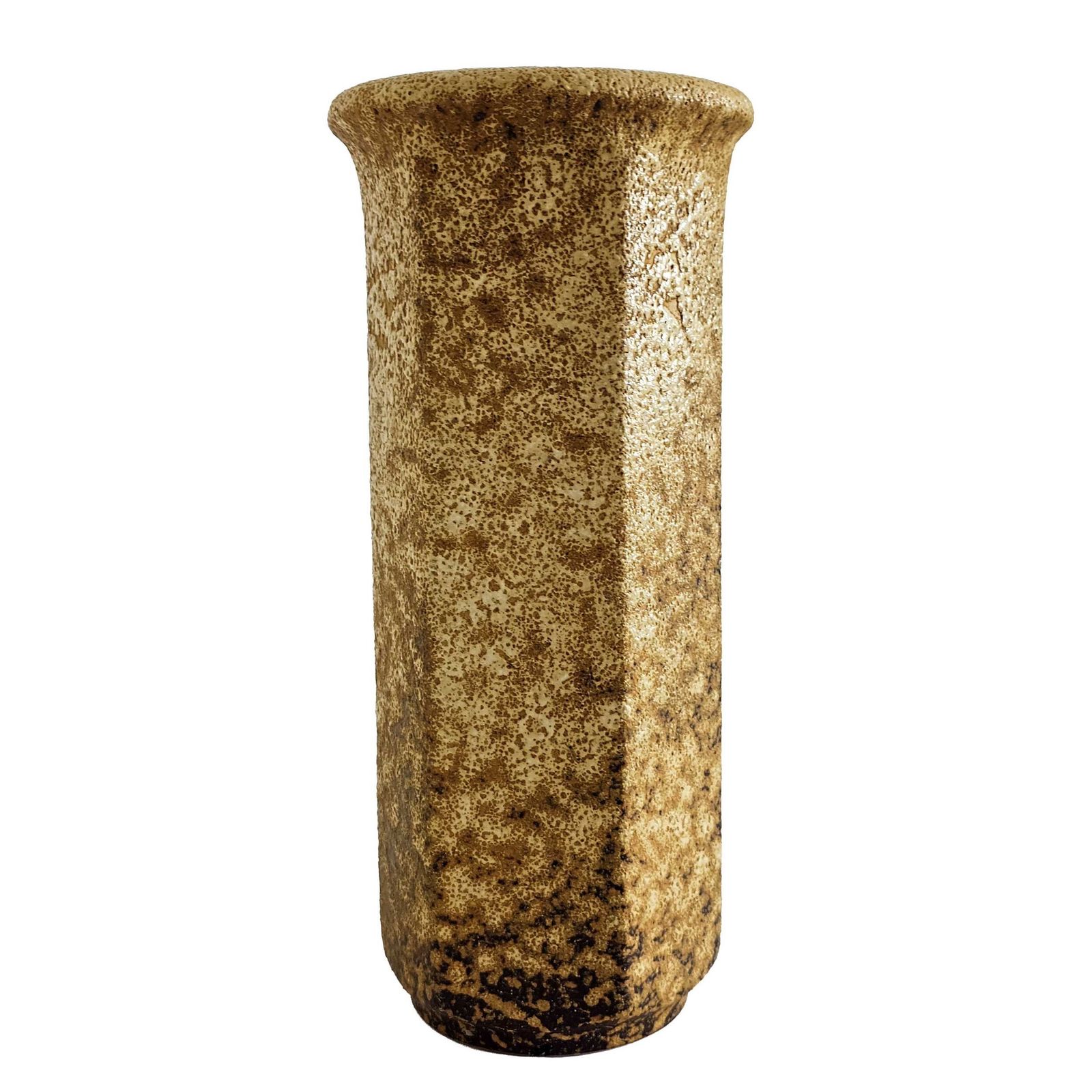 1970s West German Fat Lava Vase By Scheurich   Hexagonal "Honey" Coloured   Model 297 26 photo Home Decor
