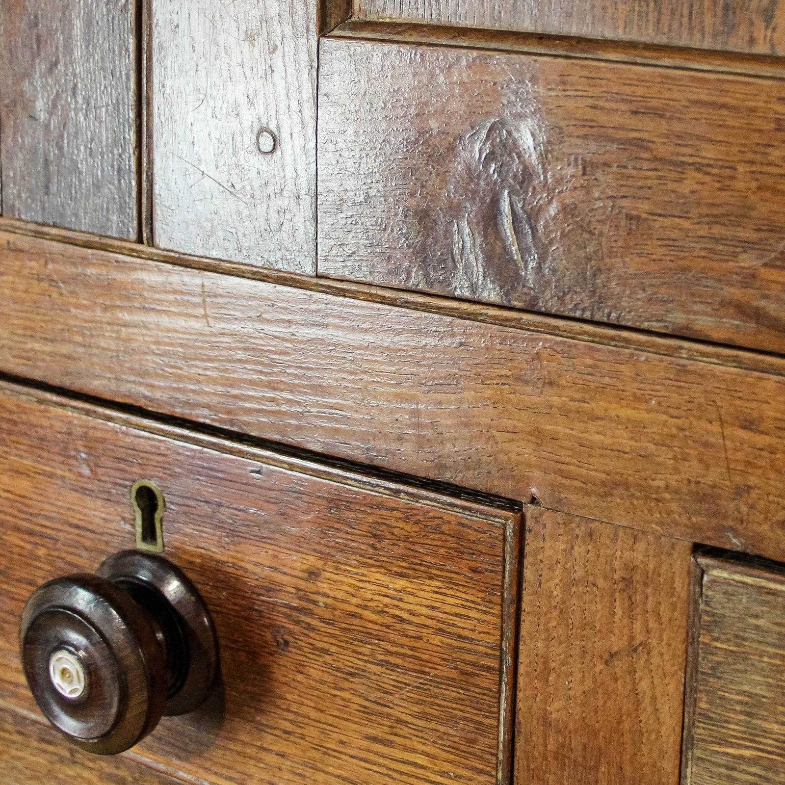 Antique 19th Century Oak Linen Press Cupboard | Antique | Early Antiques | Antique Storage | Antique Cupboard photo vintage