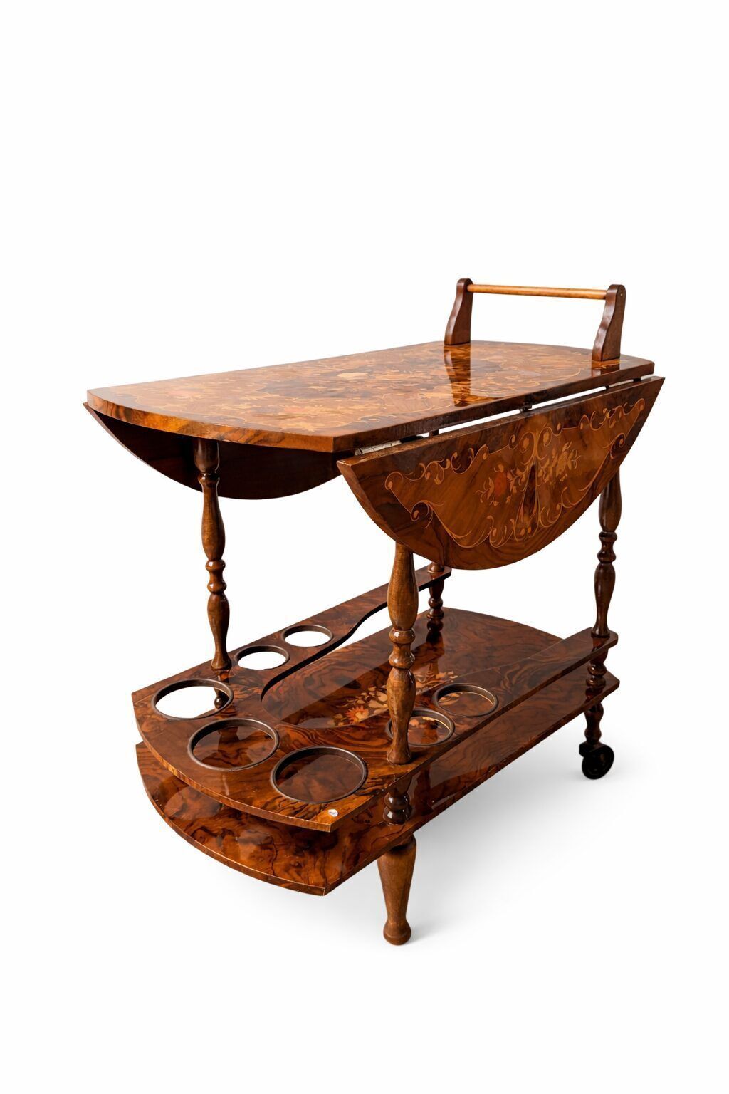 Vintage Rococo Style Bar Cart, Late 20th Century photo for sale