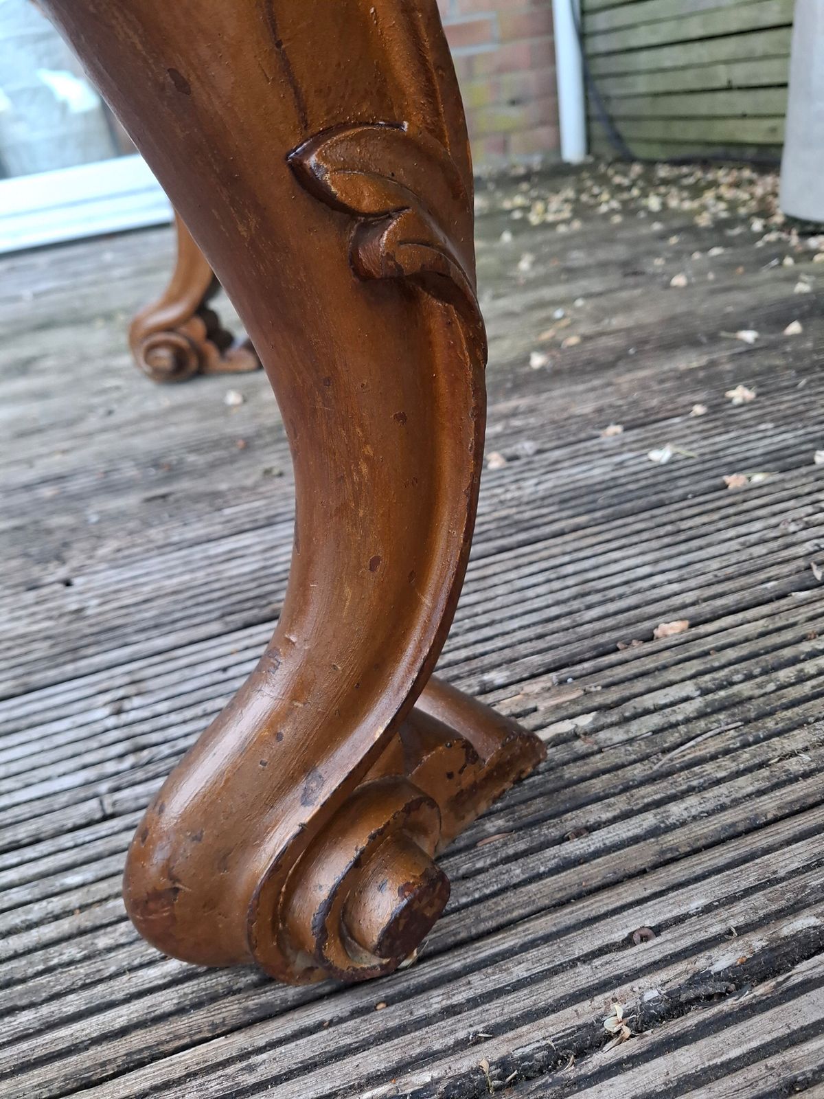 3995.0 18th Century Louis Vx Style Serpentine Marble Top Heavily Carved Hall Table Mirror photo