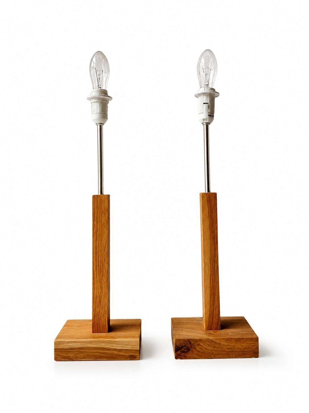 "Swing Industrial" Oak Lamps/ 1970s