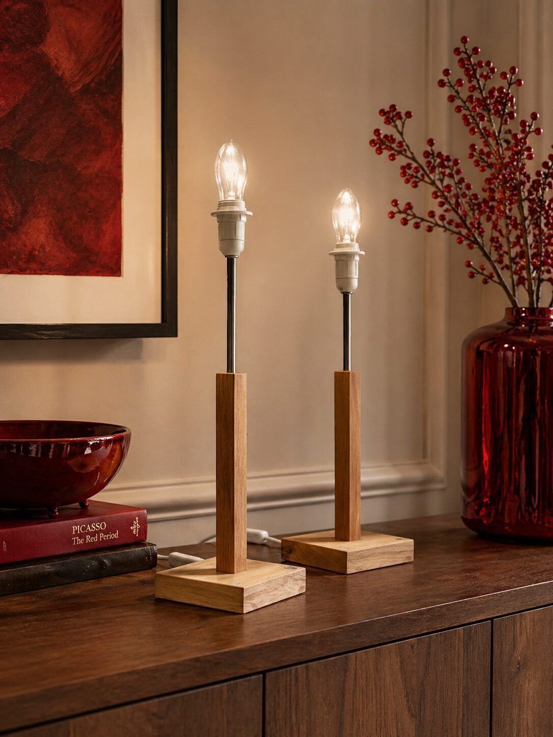 "Swing Industrial" Oak Lamps/ 1970s photo furniture