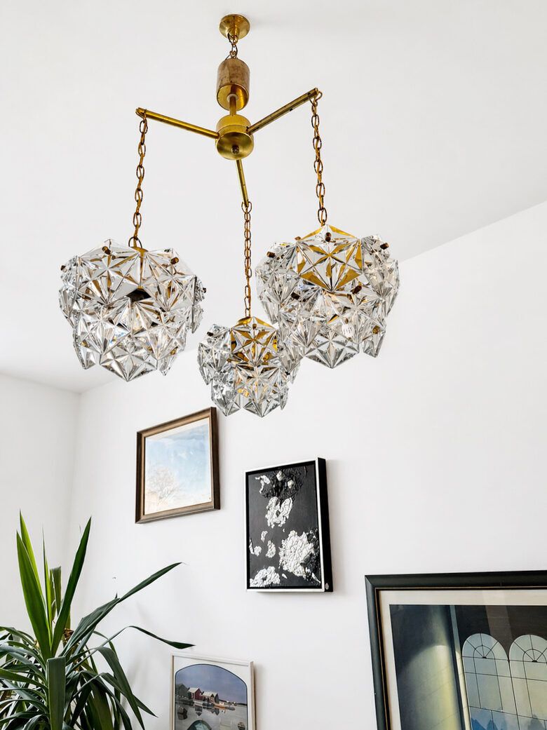 Kinkeldey Crystal Mid-Century Kroonluchter photo for sale