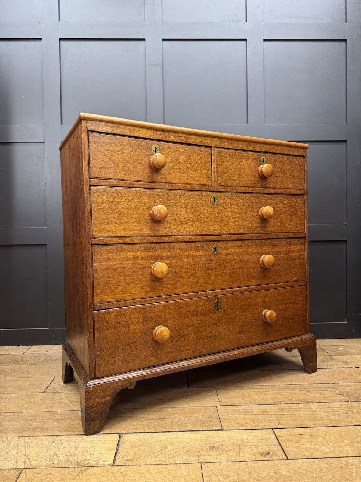 photo vinterior Antique Solid Oak Chest Of Drawers Bedroom Storage Furniture Drawers