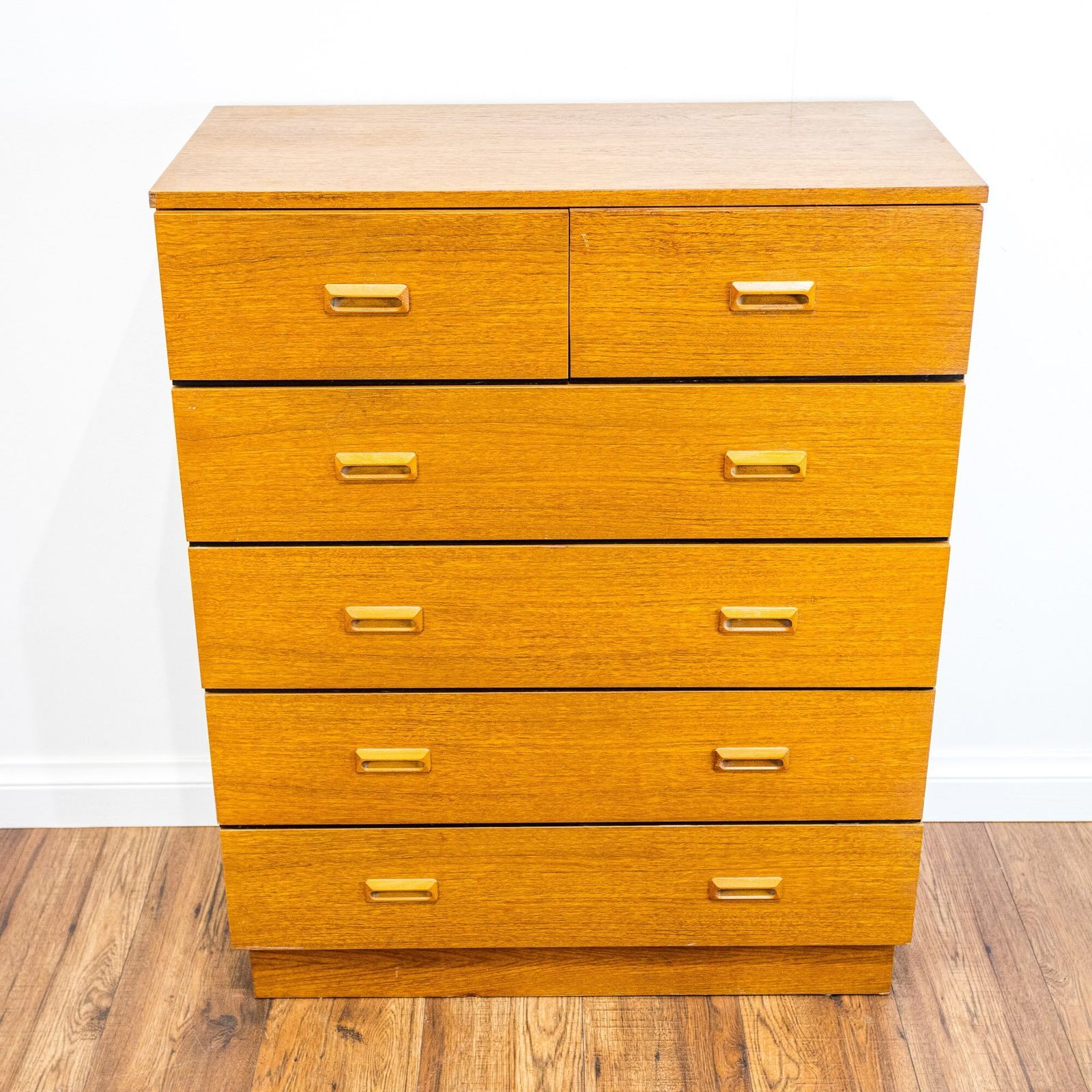 East German Mid Century Teak Chest Of 6 Drawers photo Furniture