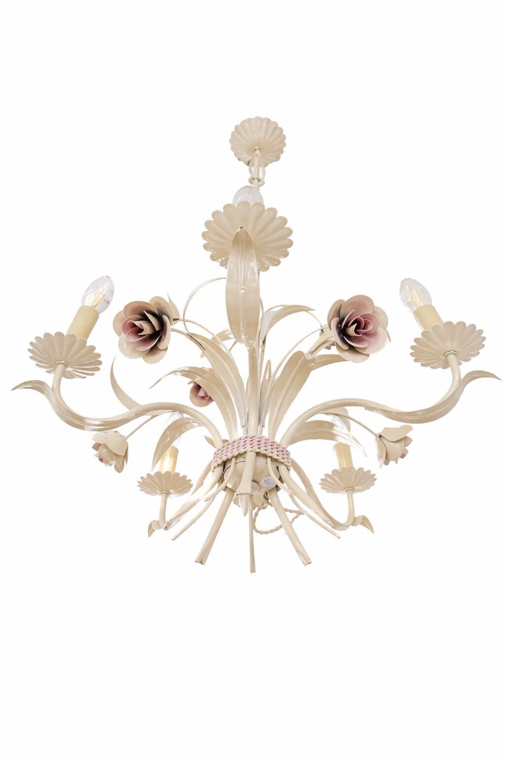 Vintage kroonluchter met bloemmotief