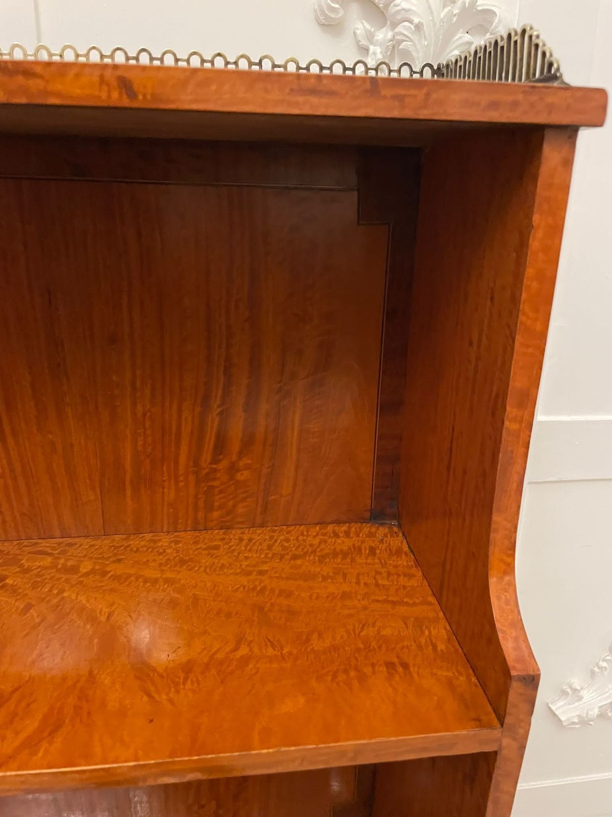 Rare Pair Of Gillows Antique Quality Satinwood Waterfall Bookcases photo furniture