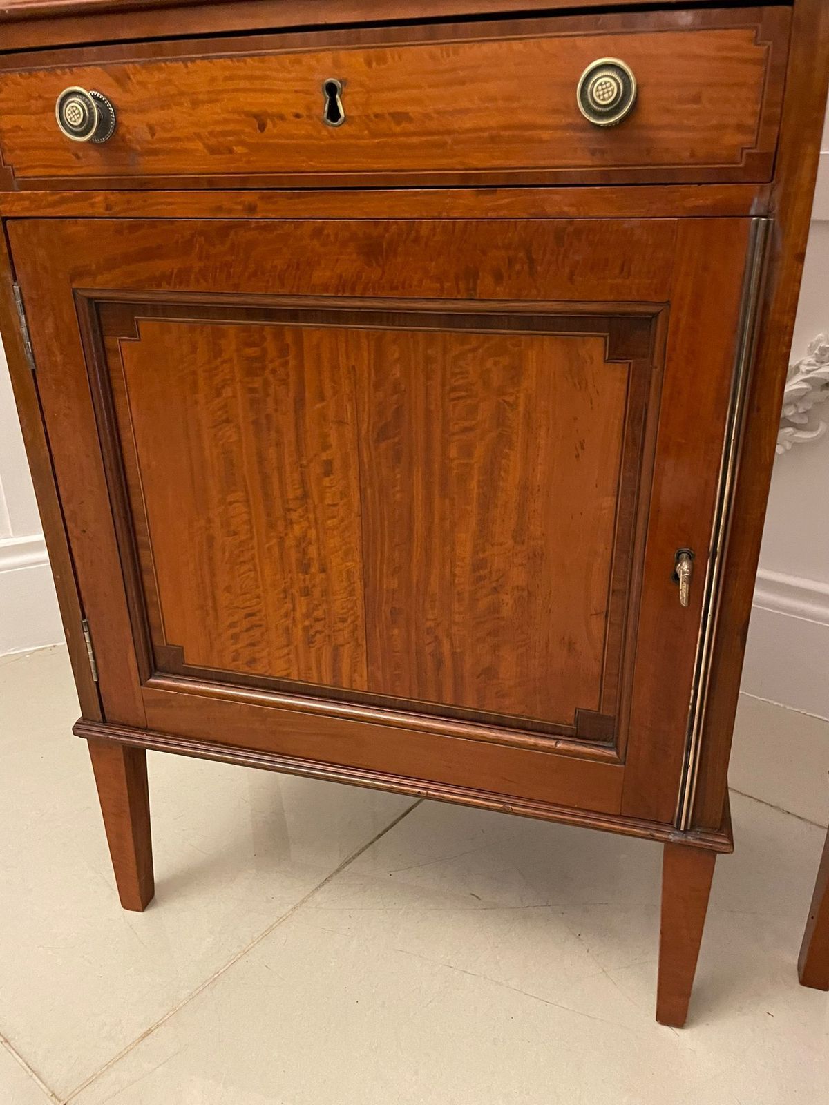 Rare Pair Of Gillows Antique Quality Satinwood Waterfall Bookcases photo 8345.0