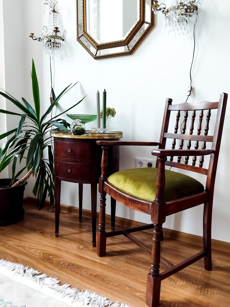 Chair With Green Velvet, Mid 20th Century photo Furniture