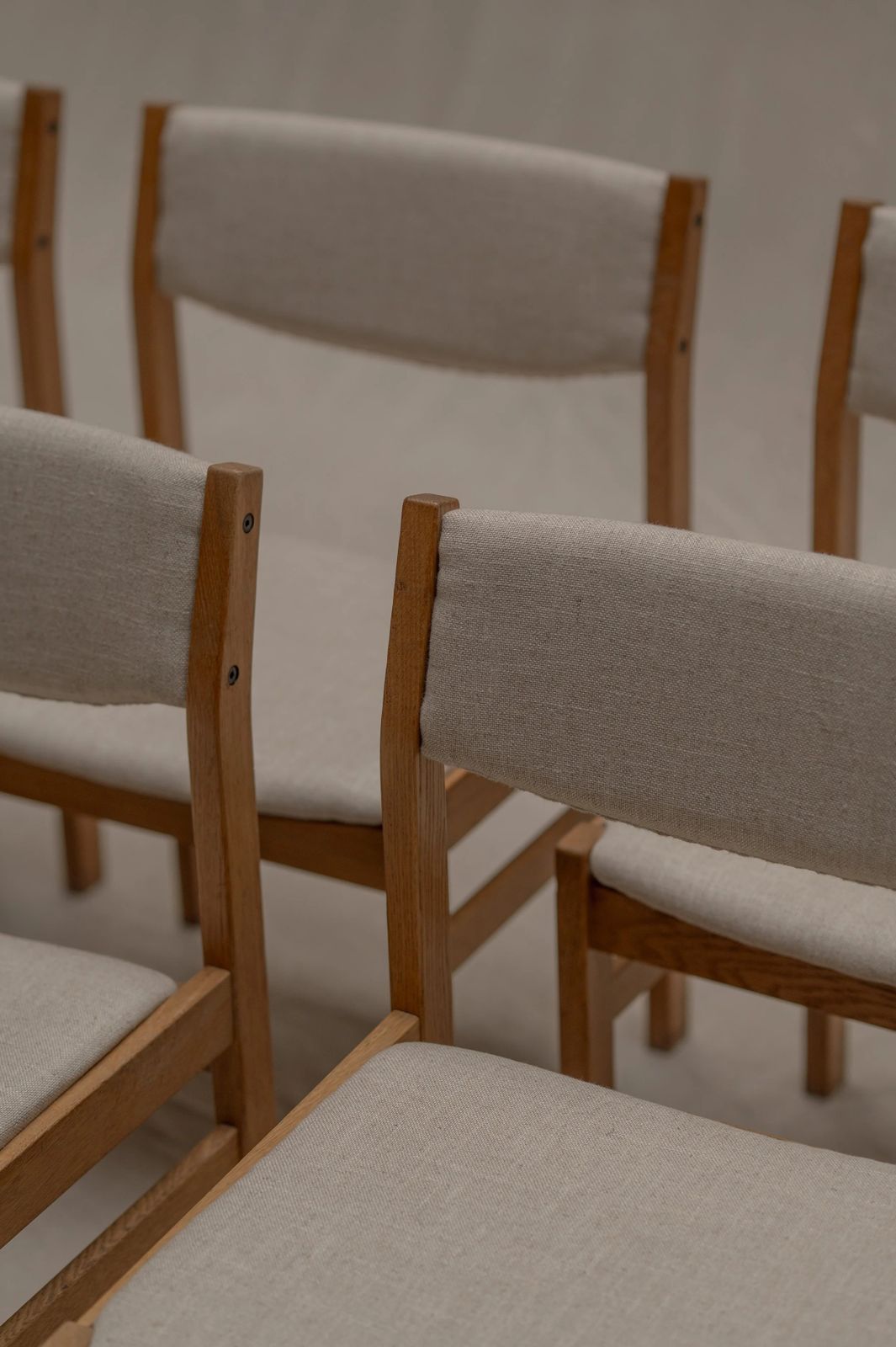 3250.0 Set Of Eight Dining Chairs By Børge Mogensen For Fdb Møbler, Denmark photo