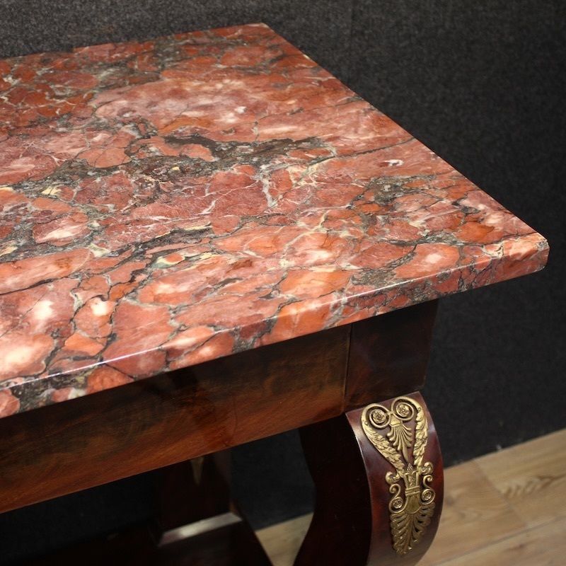 photo for sale Console italienne de style Empire, plateau en marbre, XIXe siècle