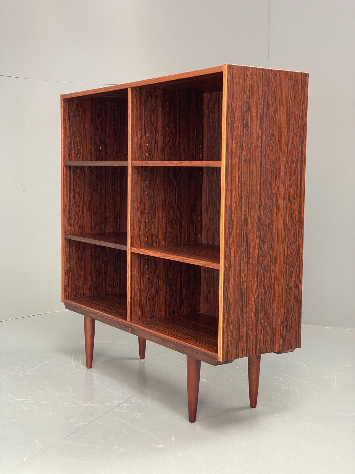 Vintage Danish 1970s Bookcase Mid Century Shelving Retro Darkwood Eb12067 photo vintage