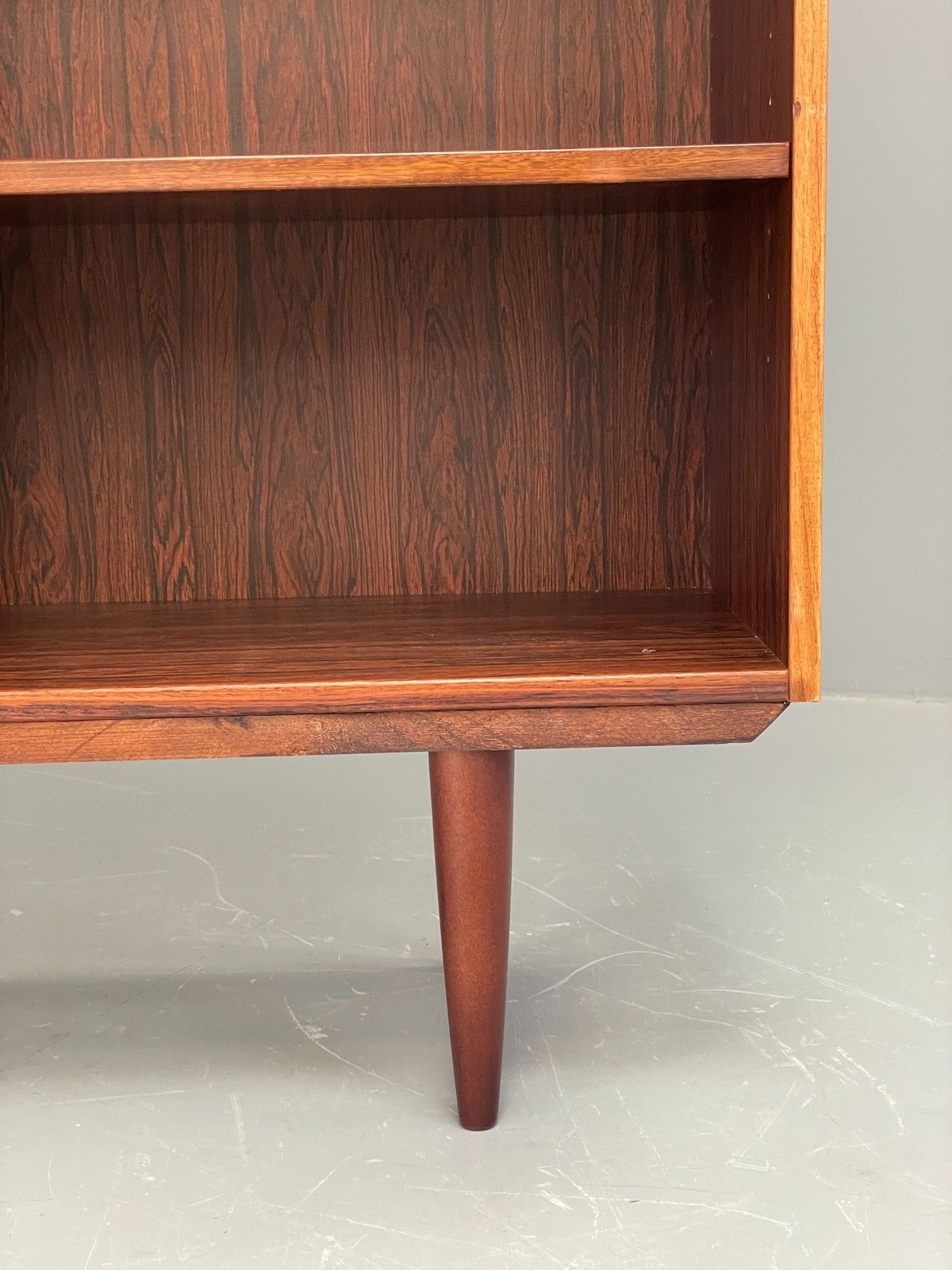 Furniture Vintage Danish 1970s Bookcase Mid Century Shelving Retro Darkwood Eb12067 photo