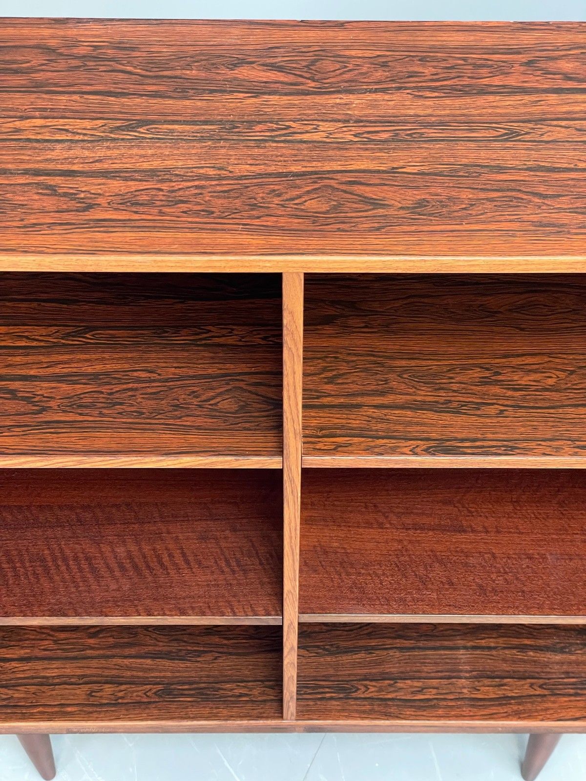 350.0 Vintage Danish 1970s Bookcase Mid Century Shelving Retro Darkwood Eb12067 photo