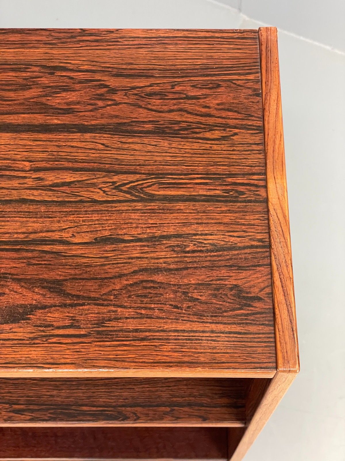 photo vinterior Vintage Danish 1970s Bookcase Mid Century Shelving Retro Darkwood Eb12067
