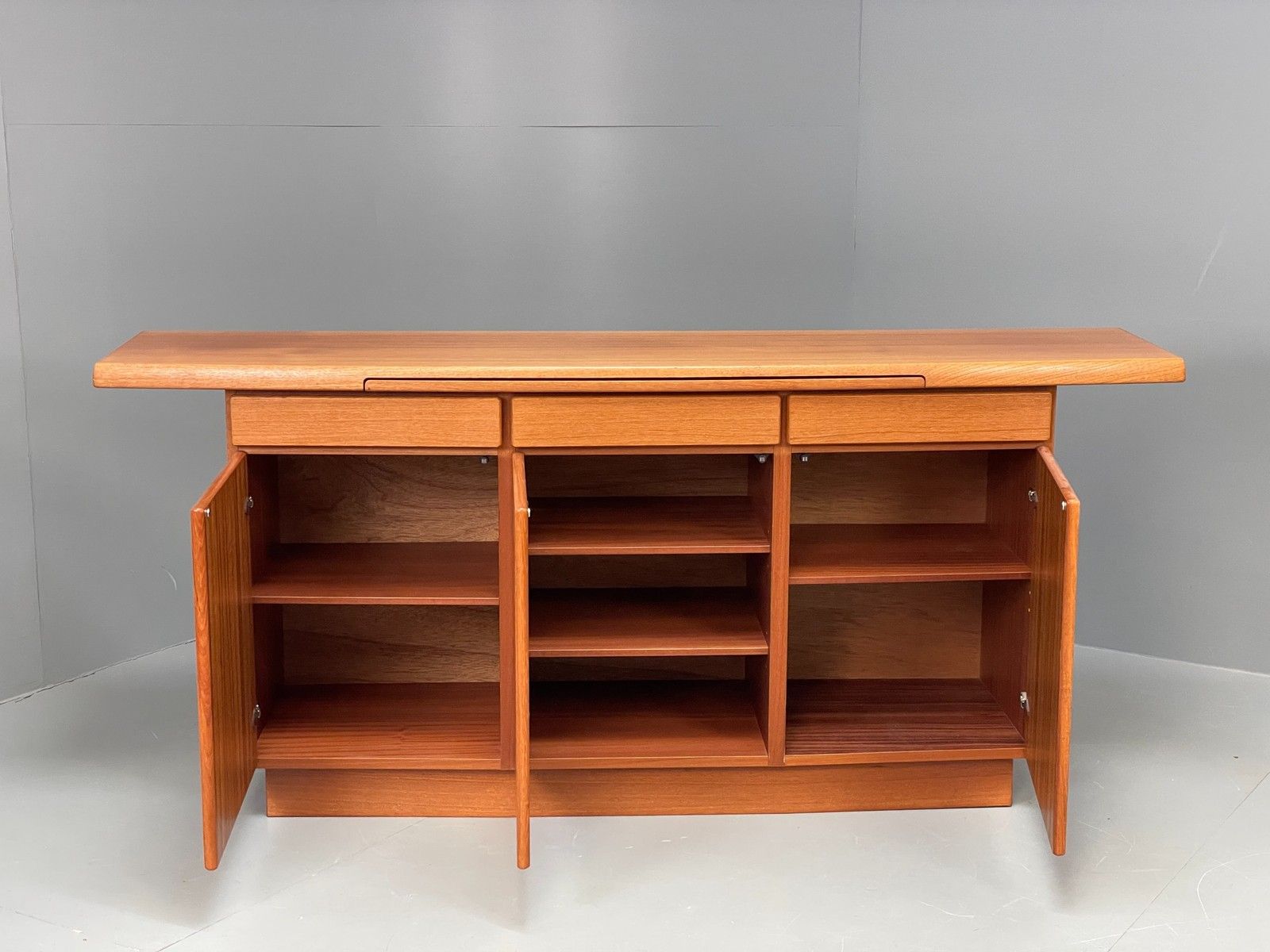 Vintage 1980s Teak Sideboard By Gangsø Danish Retro Shelving Drawers Eb12075 photo furniture