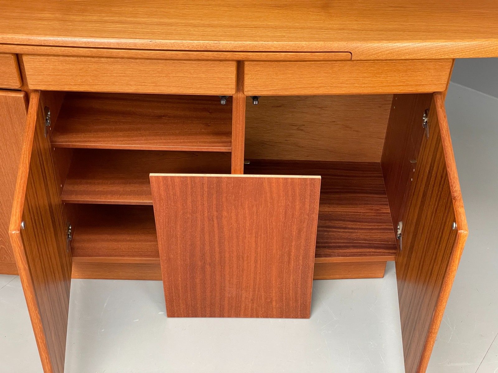 Furniture Vintage 1980s Teak Sideboard By Gangsø Danish Retro Shelving Drawers Eb12075 photo