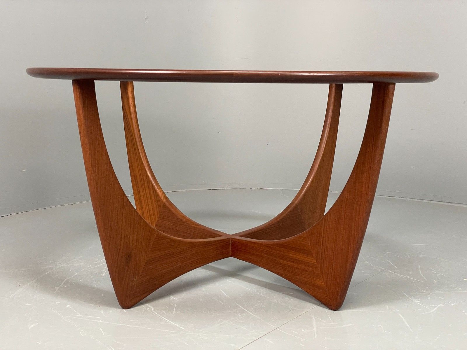 G Plan Astro Coffee Table Round Teak 1960s Mid Century Vintage Glass Top Eb12072 photo 500.0