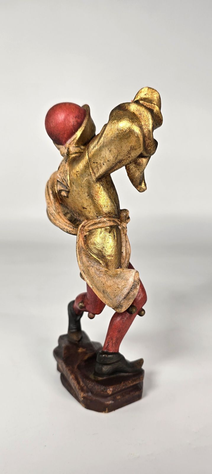 photo for sale A Pair Of Swiss Or Black Forest Carved And Polychrome And Gilt Painted Jester Figures Circa 1930