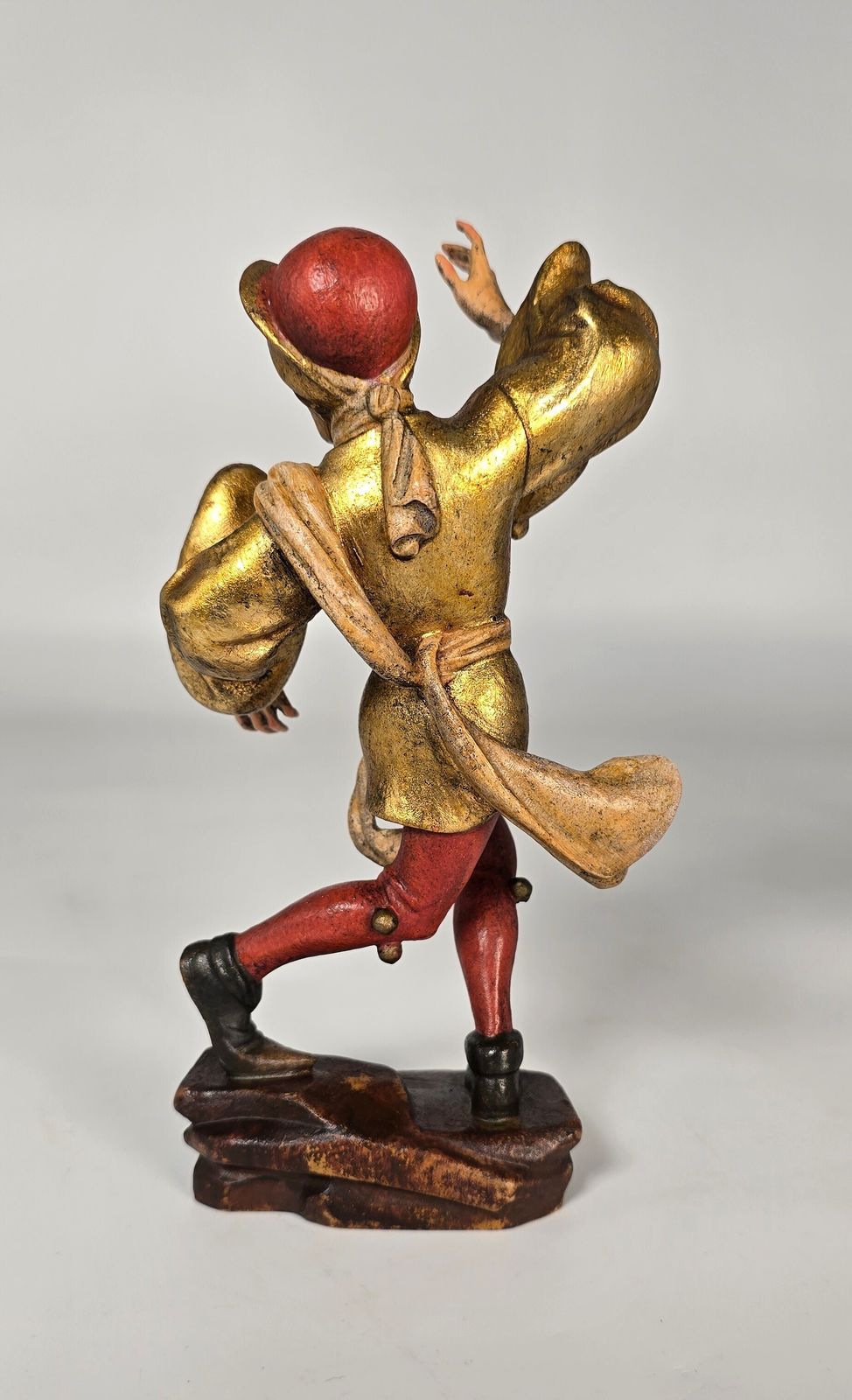 Home Decor A Pair Of Swiss Or Black Forest Carved And Polychrome And Gilt Painted Jester Figures Circa 1930 photo