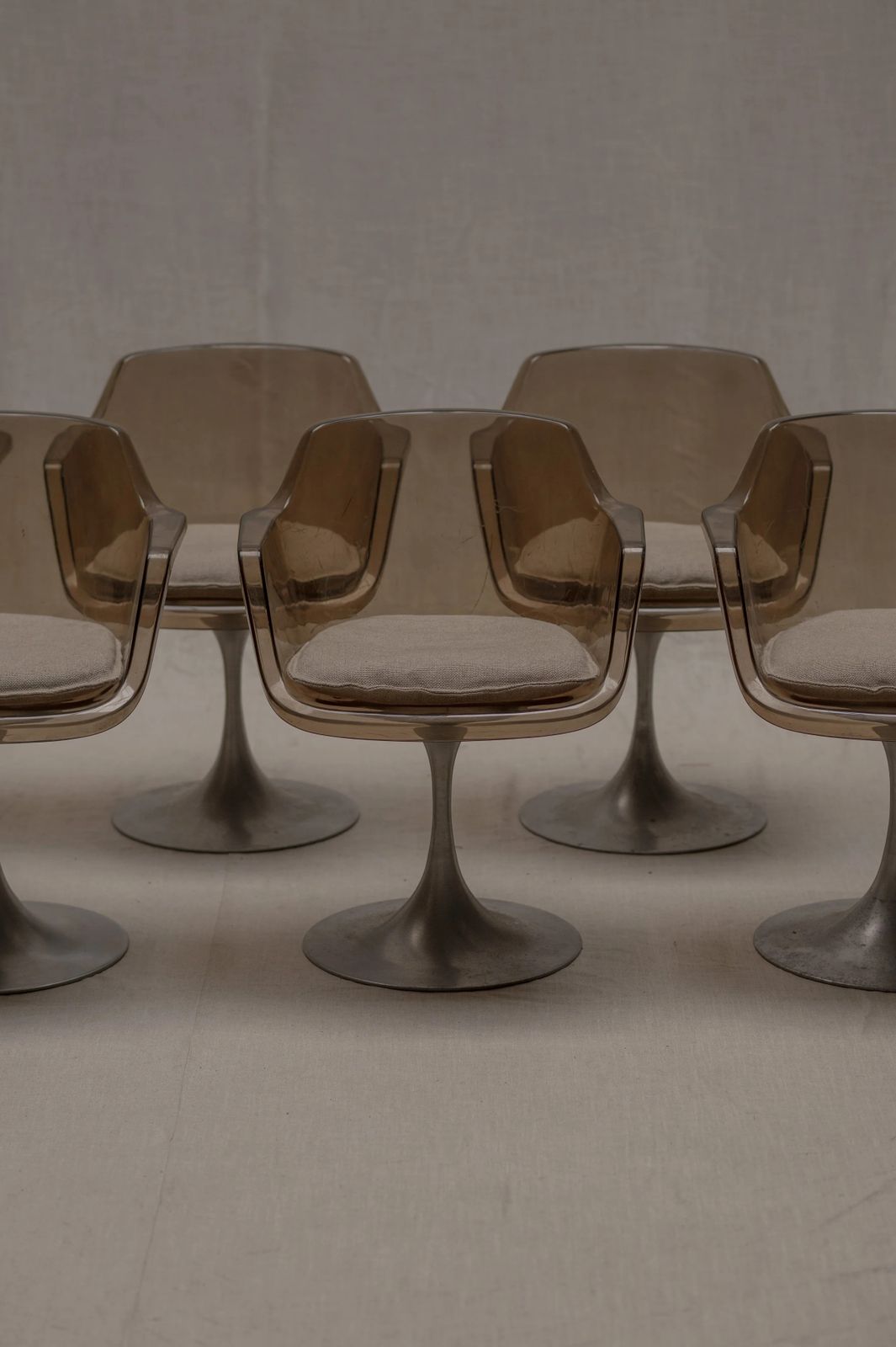 3750.0 Set Of Six Space Age Dining Chairs, France Circa 1970s photo