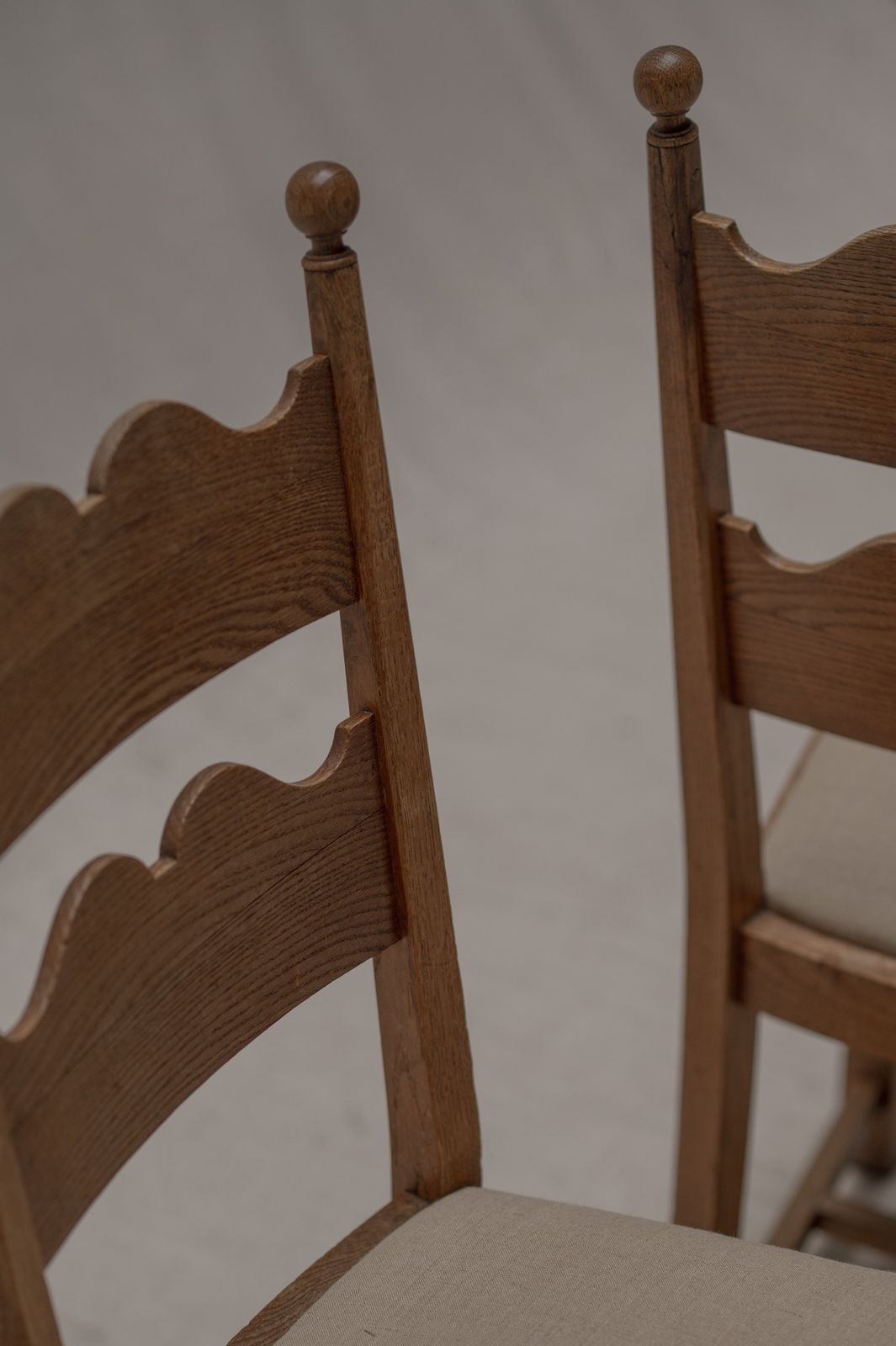 Set Of Two French Mid Century Side Chairs In The Manner Of Charles Dudouyt photo buy
