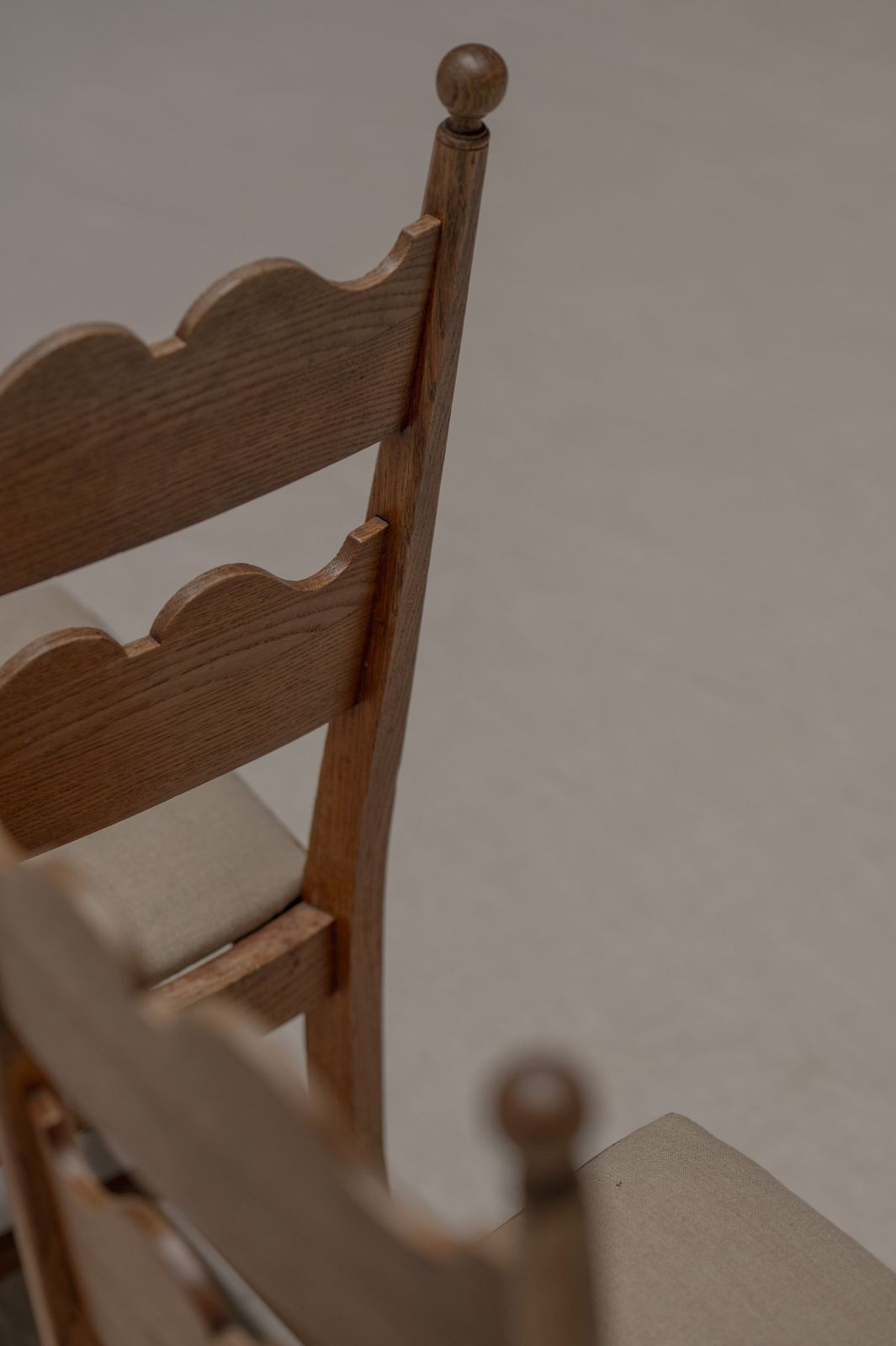 Set Of Two French Mid Century Side Chairs In The Manner Of Charles Dudouyt photo vintage