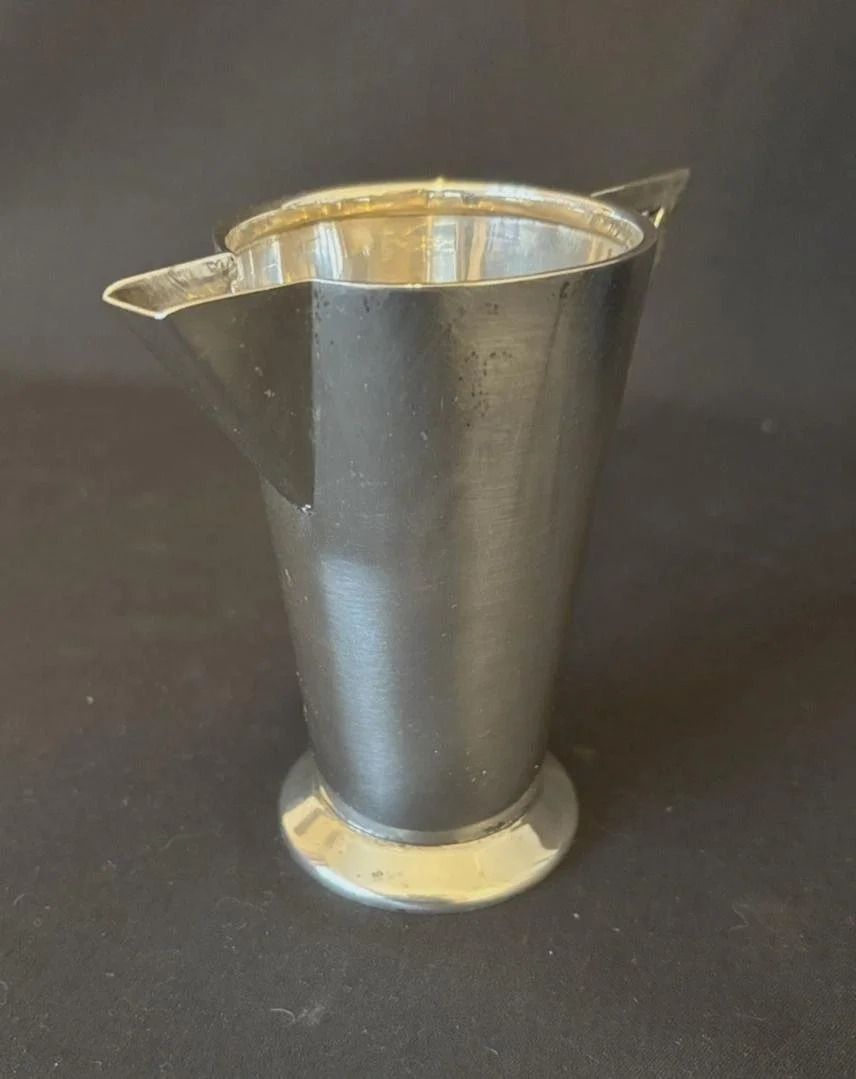 Art Deco Solid Sterling Silver Antique Cream Milk Jug 95g Fred H Adams & Holman photo furniture