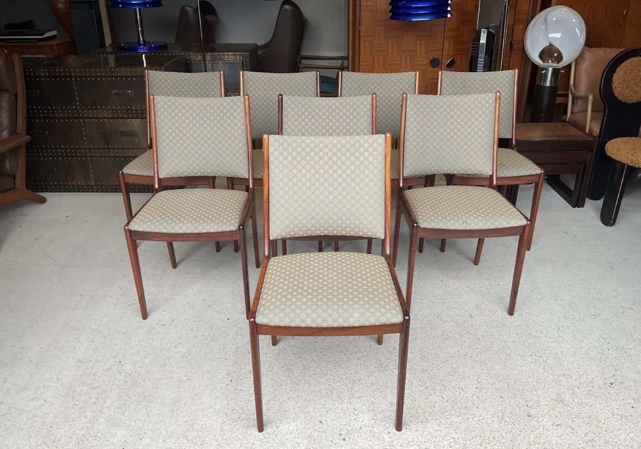 Set Of 8 Danish Dining Chairs By Johannes Andersen For Uldum Møbler photo Furniture
