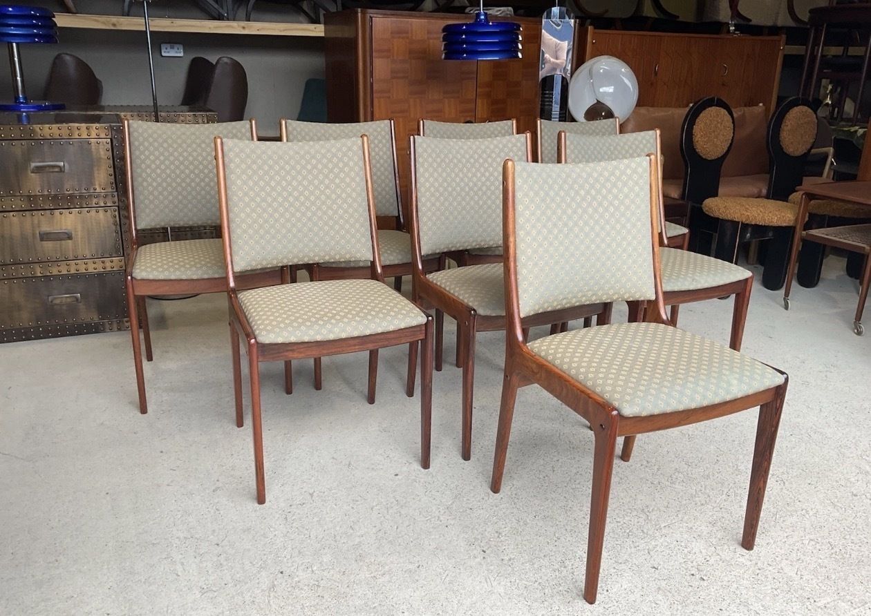 Set Of 8 Danish Dining Chairs By Johannes Andersen For Uldum Møbler photo buy