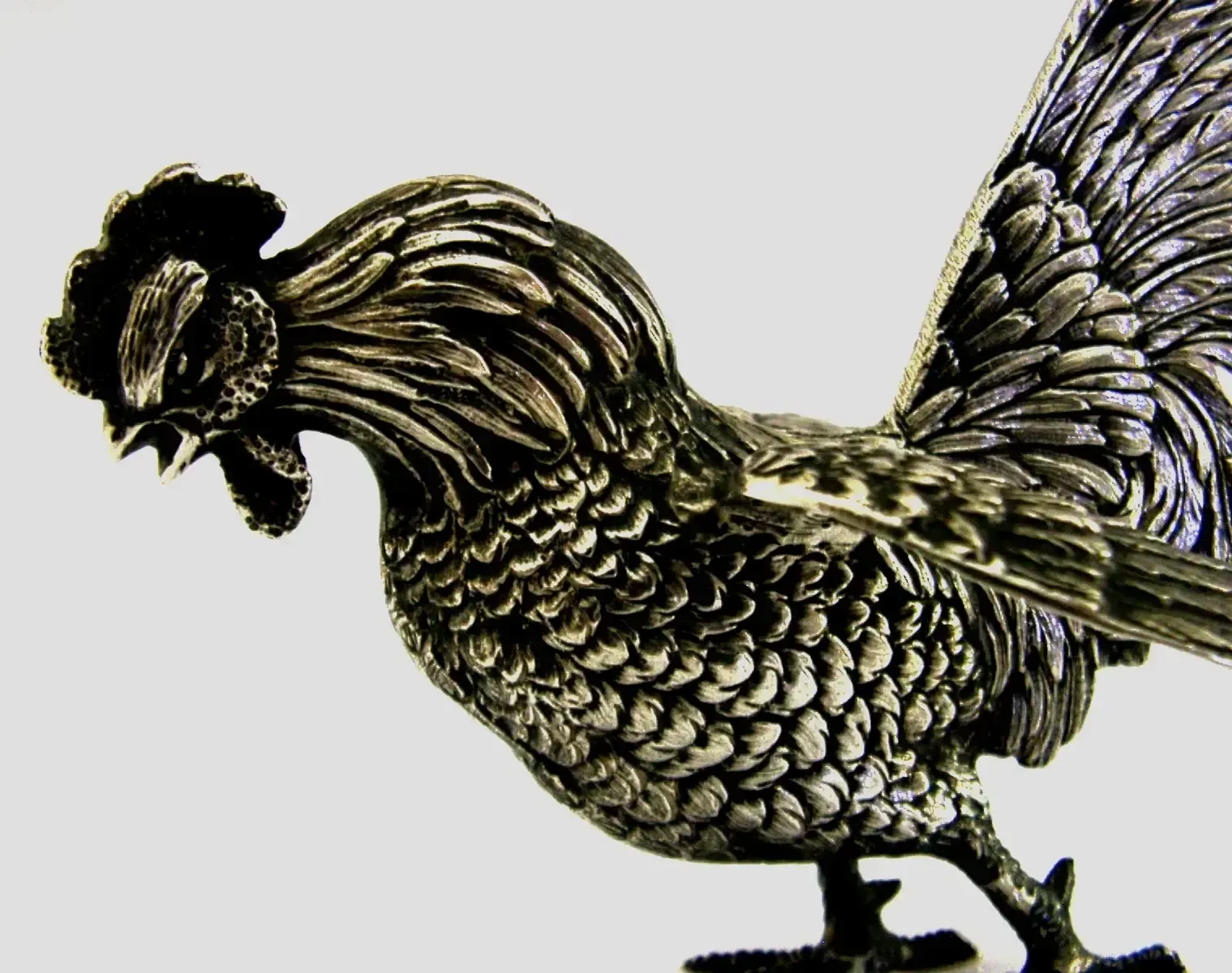 Figurine de coq en argent massif 833, 178 g, vers 1960 photo buy