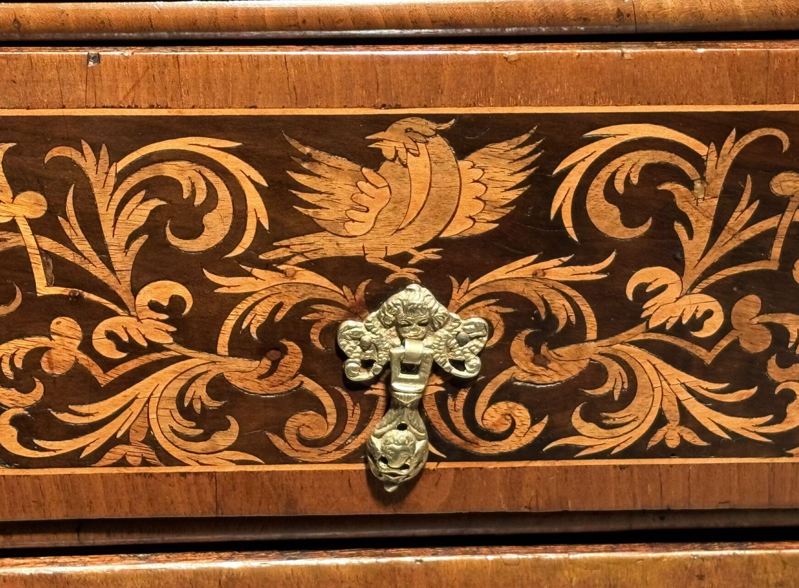 William And Mary Period Marquetry Inlaid Walnut Chest Of Drawers photo furniture