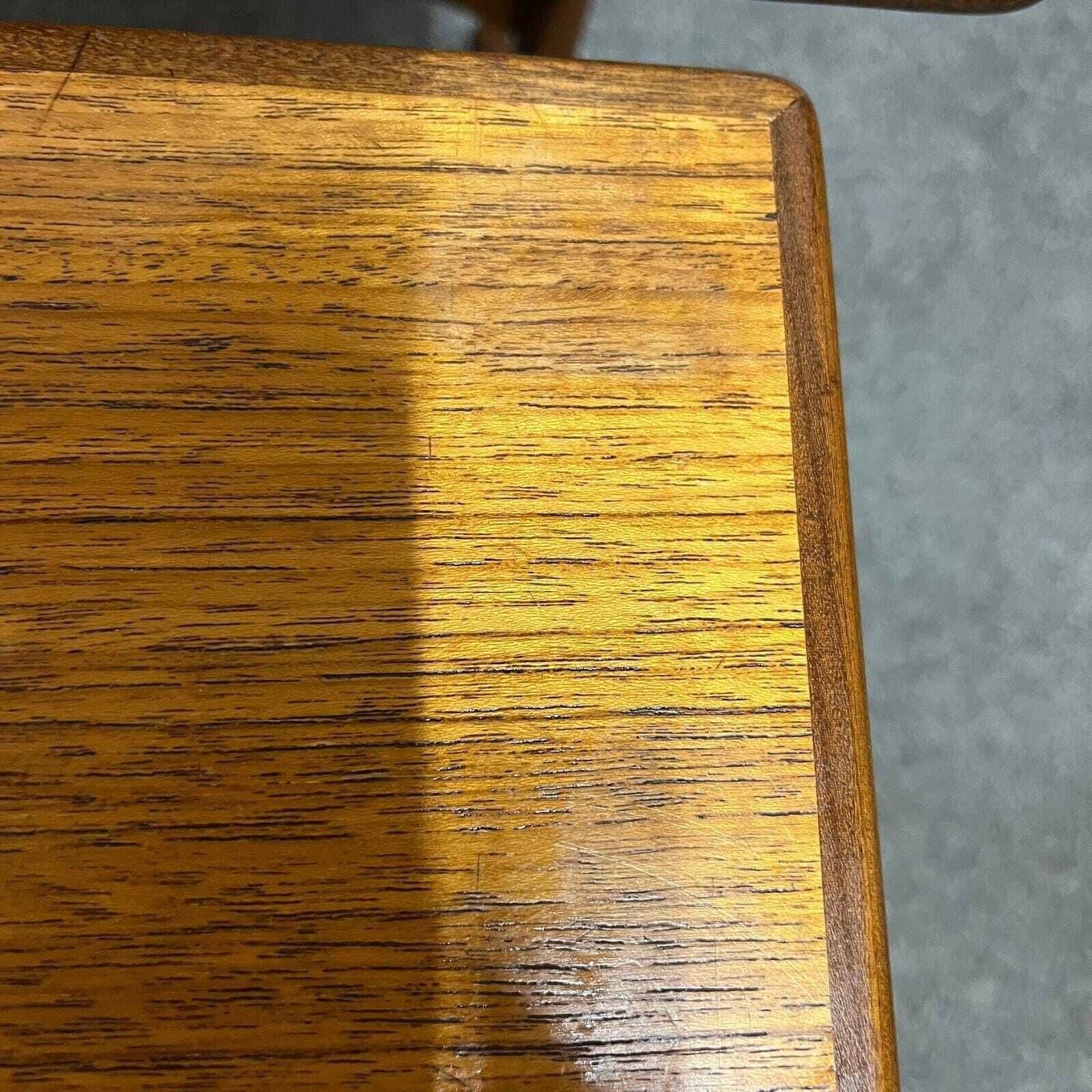 Mid Century Set Of 3 1960s/70s Teak Crossbanded Nest Of Tables Danish Style photo vintage