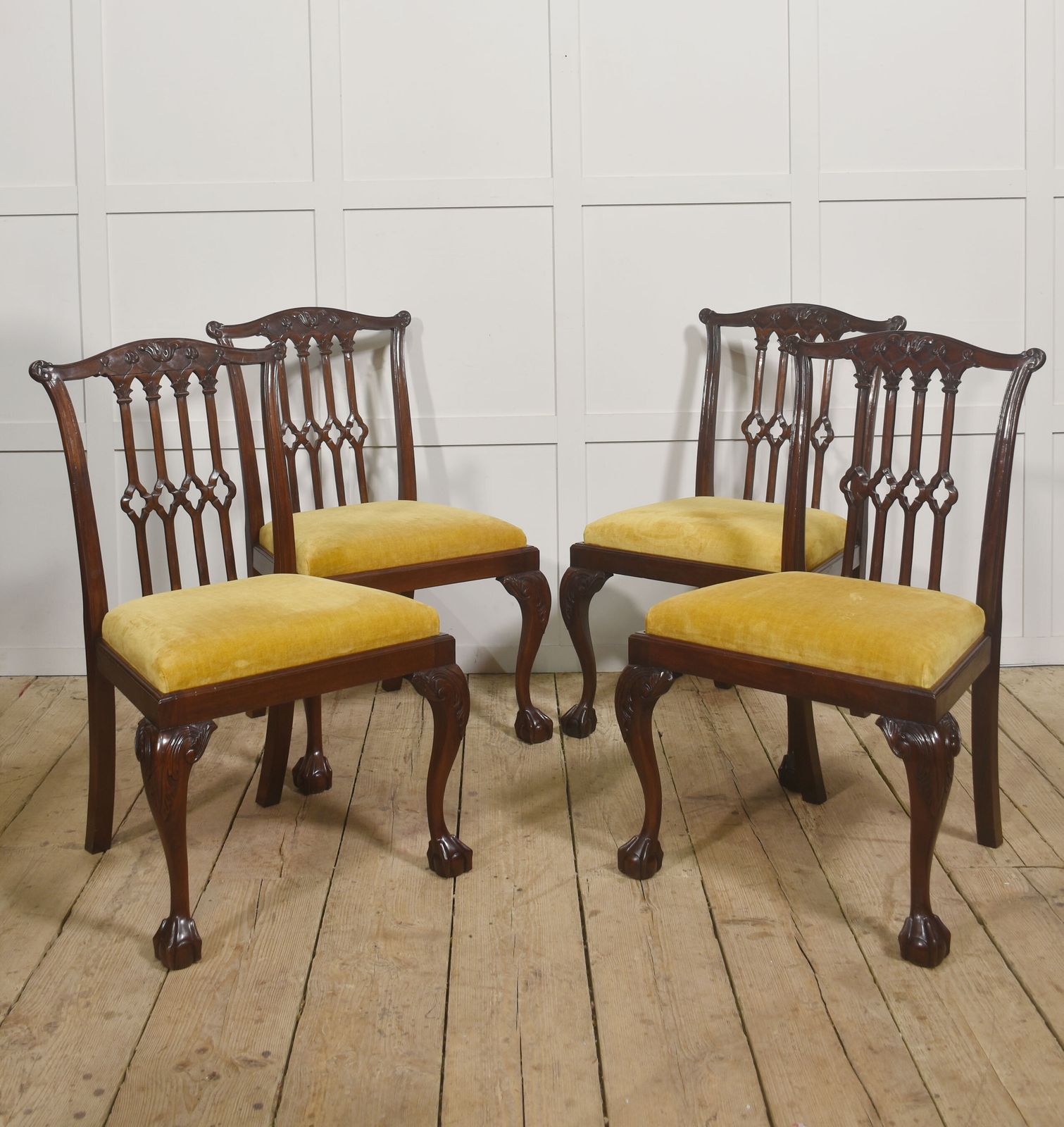Set Of Four George II Style Mahogany Dining Chairs photo furniture