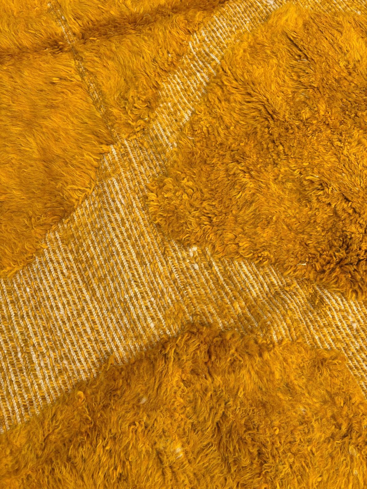 Textiles Yellow Mrirt Moroccan Wool Rug 200x300 Cm– Handmade Thick Wool Berber Rug Woven By Women Cooperative photo