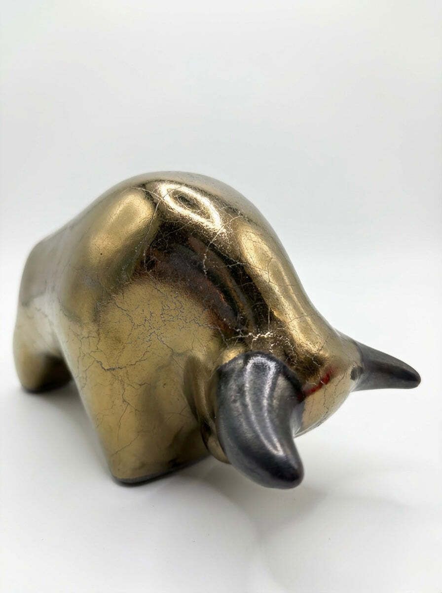 Otto Keramik Classic Ceramic Bull West German Pottery Fat Lava photo buy