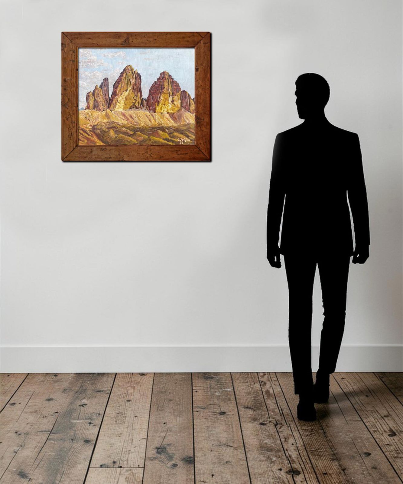 photo for sale Iatlian Dolomites Painting Oil On Canvas