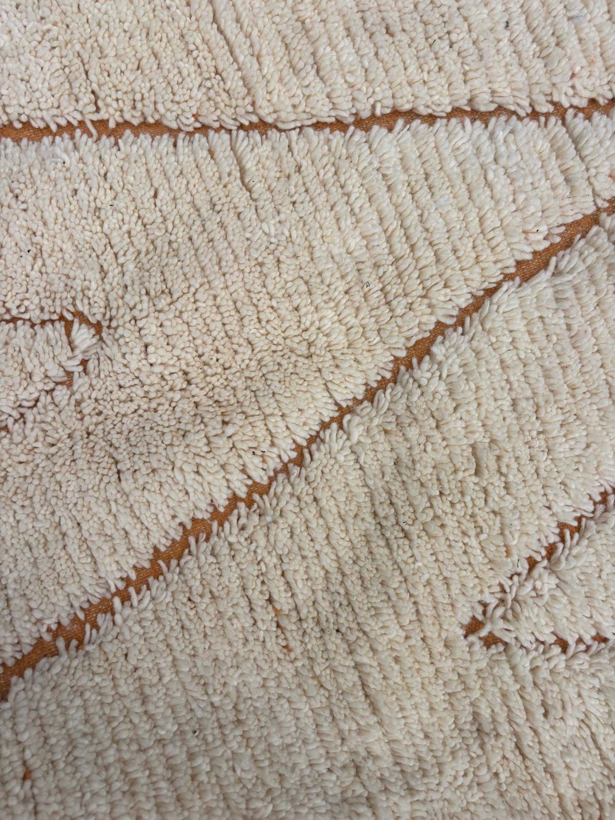 photo furniture Moroccan Beni Ouarain Wool Rug 155x240 Cm – Natural Cream With Geometric Pattern   Beni Ourain Carpet   Contemporary Rug   Shaggy Rug