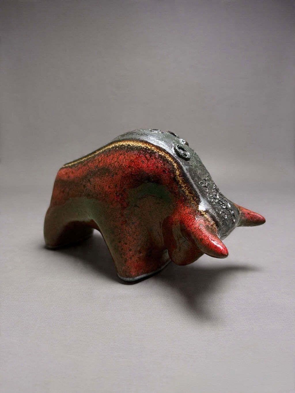 Otto Keramik Classic Ceramic Bull West German Pottery Fat Lava photo vinterior
