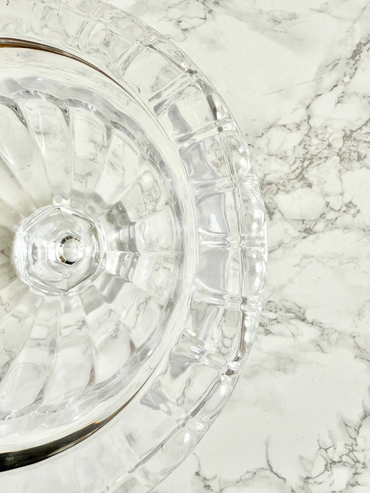 Grand Tour Style Heavy Moulded Lead Crystal Medici Footed Vase Mantel Piece Decor Table Top Dining Table Center Piece Planter Small photo vinterior