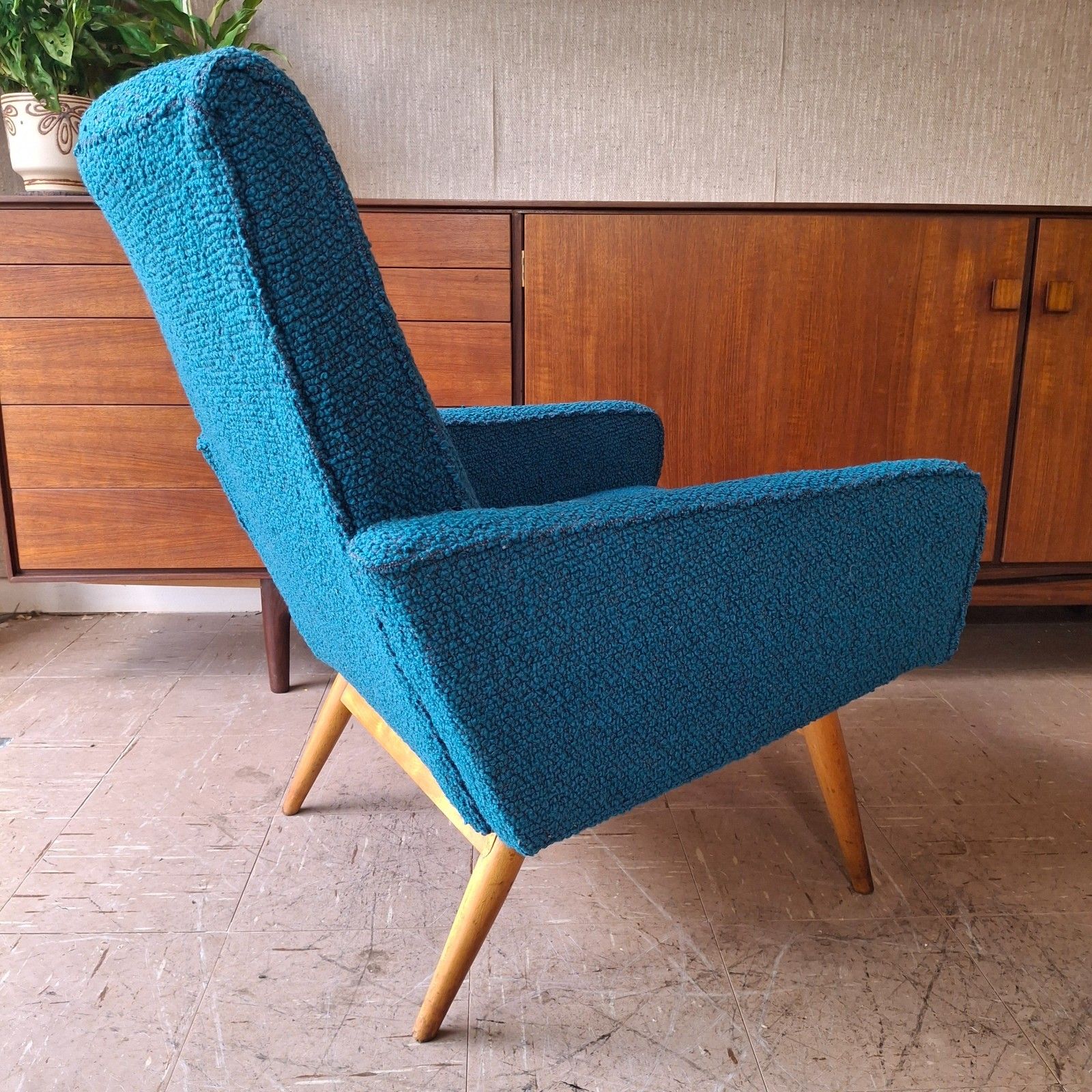 photo vintage Fab Vintage 1960s Parker Knoll Pk945/7 Adagio Chair Armchair Teal Blue Chenille
