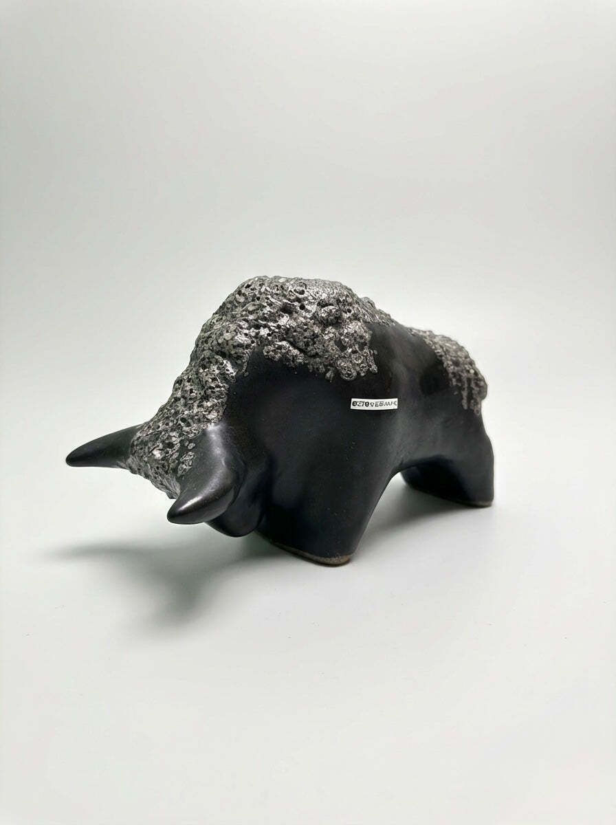Otto Keramik Classic Ceramic Bull West German Pottery Fat Lava photo furniture