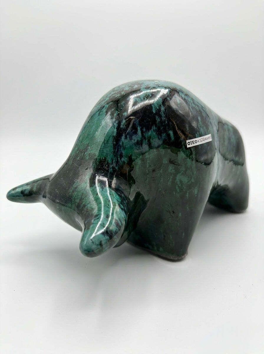 Otto Keramik Classic Ceramic Bull West German Pottery Fat Lava photo for sale